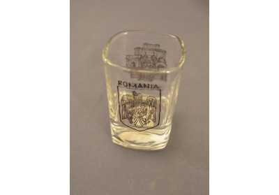 Păhărel pentru alcool pătrat inscripţionat România